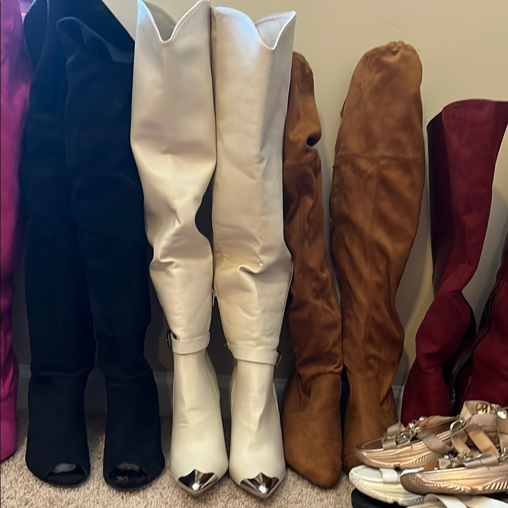 White Knee-High Women's Boots